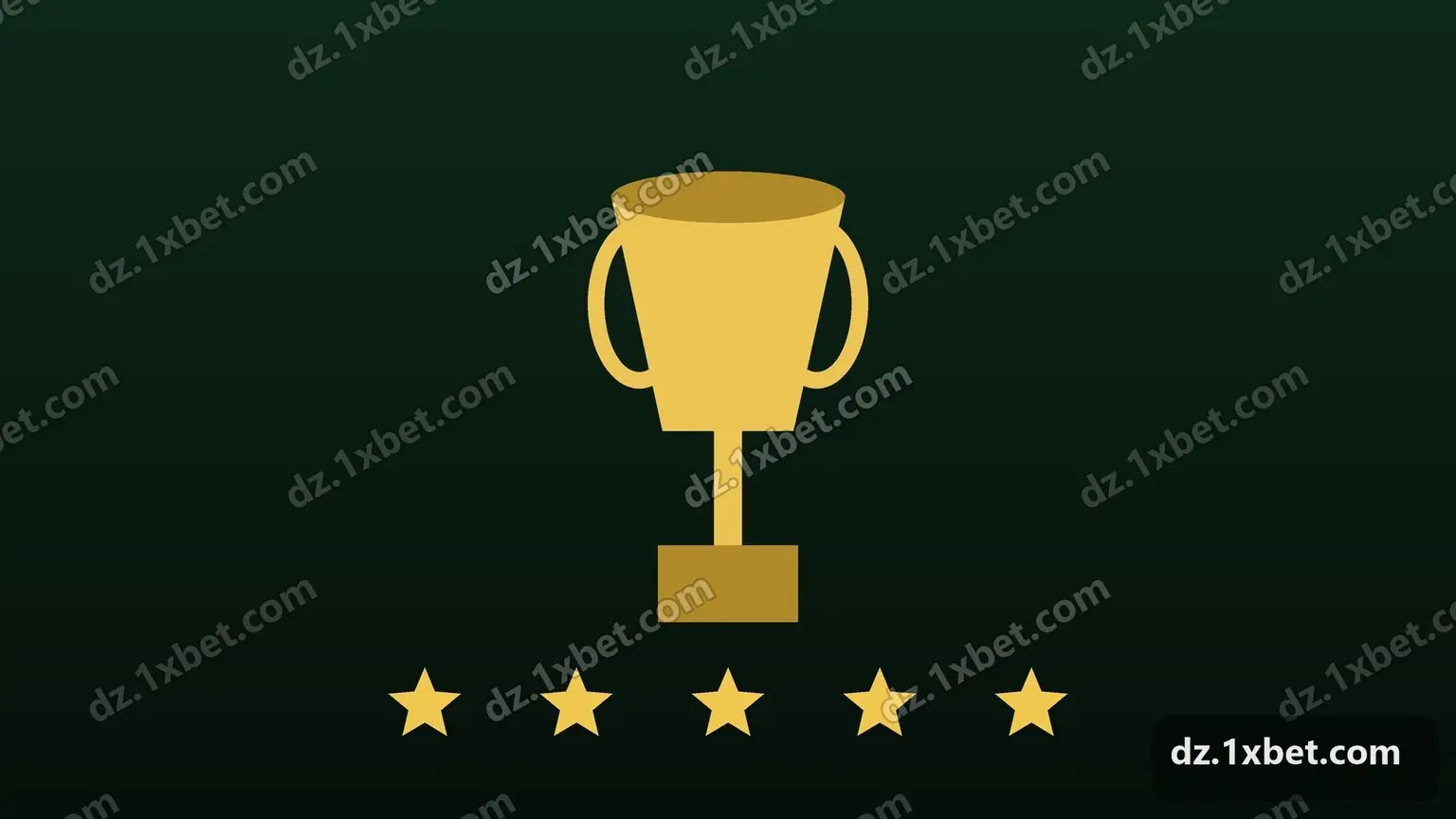 Golden cup above a row of stars
