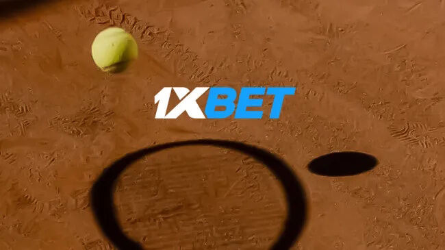 tennis ball on a clay court