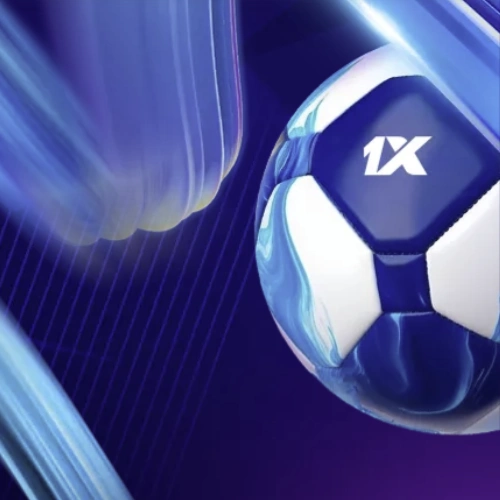 Football in motion on a blue-purple background — Germany. Bundesliga 2026