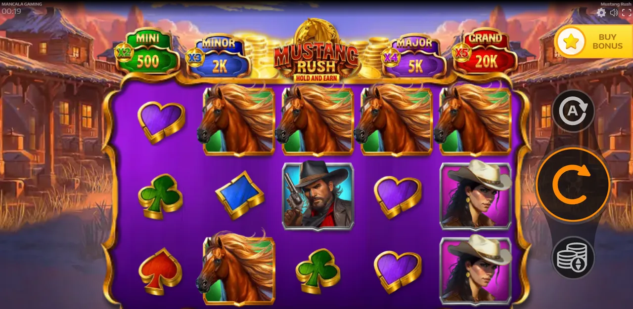 Mustang Rush - game screen
