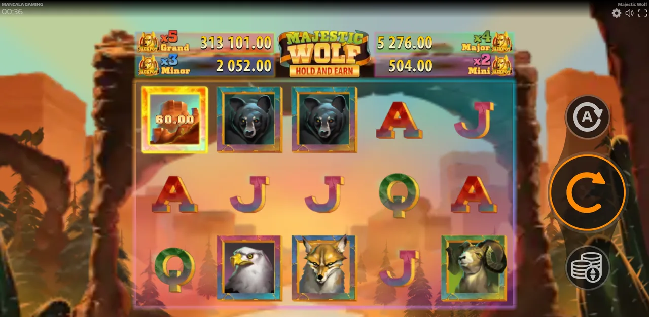 Majestic Wolf Hold and Earn - البكرات بعد دورة