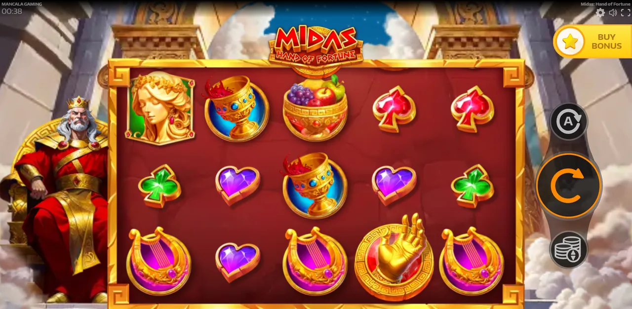 Midas: Hand of Fortune - البكرات بعد دورة