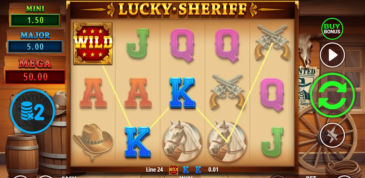 Lucky Sheriff - rouleaux après un tour