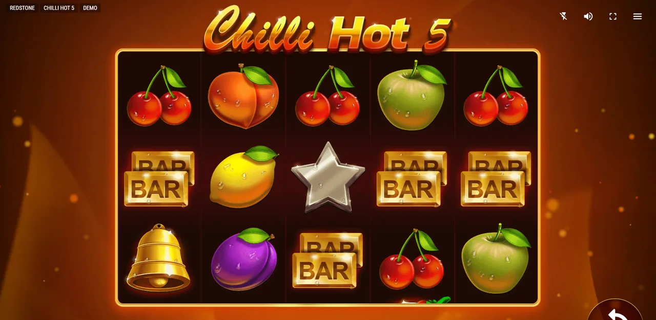 Chilli Hot 5 - grid during play