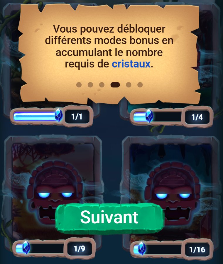 Swirly Spin: أربعة أوضاع مكافأة تُفتح بالبلورات، بعدادات 1 و4 و9 و16