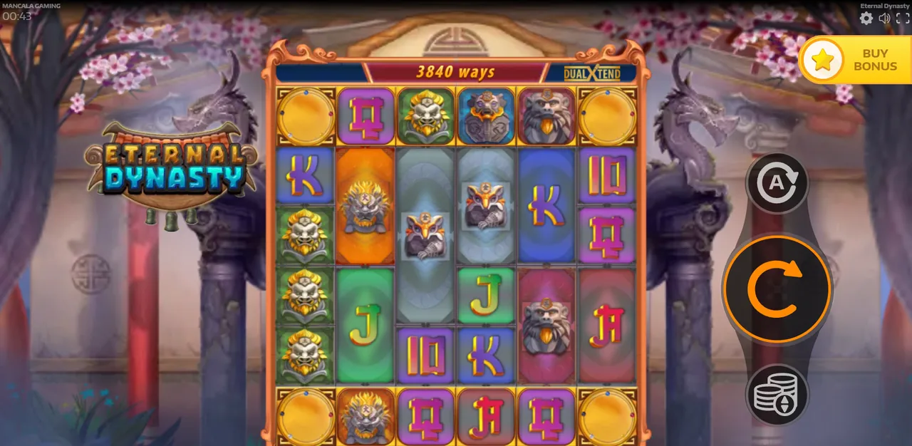 Eternal Dynasty - grid during play
