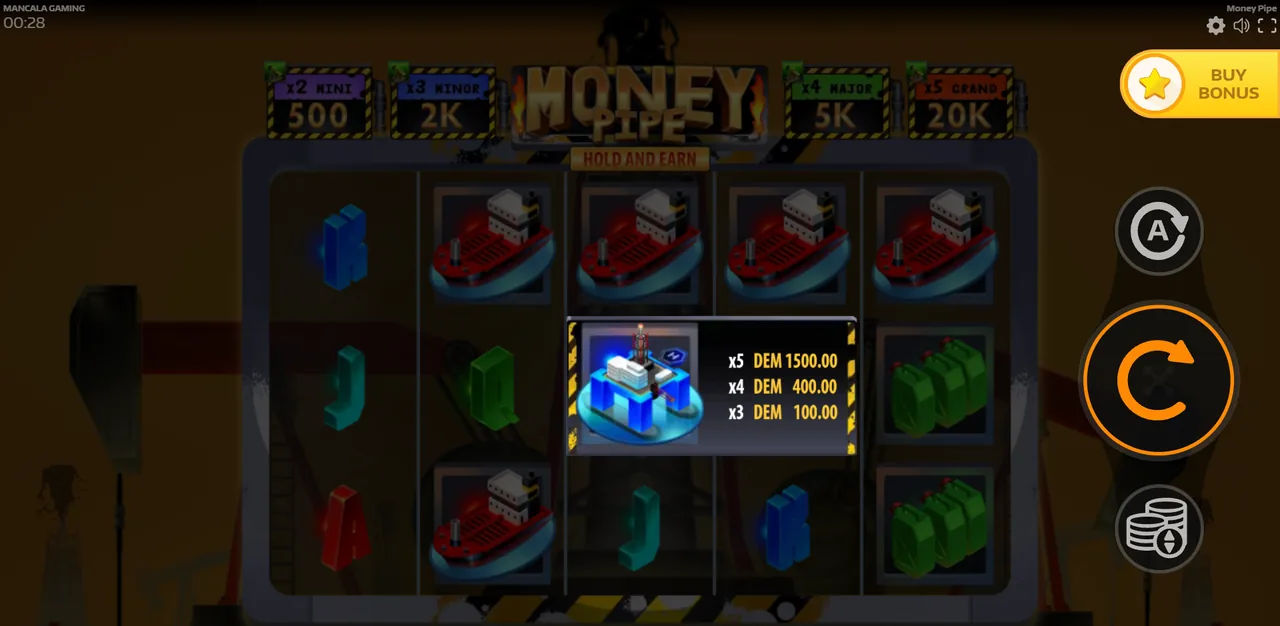 Money Pipe - game screen