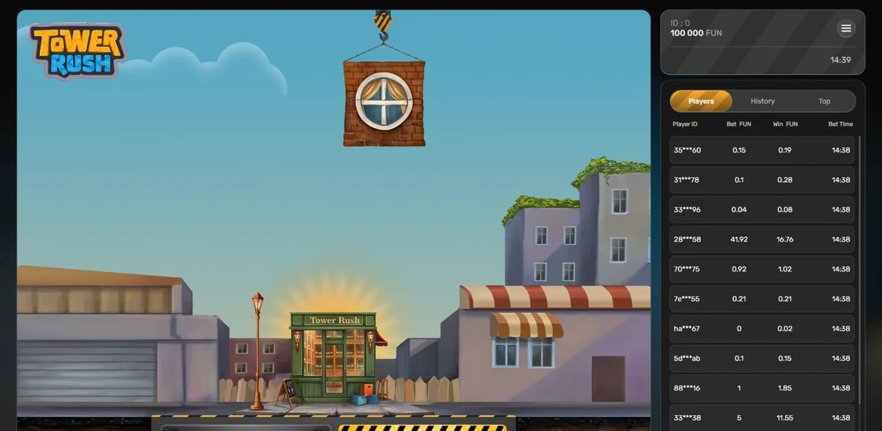 Tower Rush - grid during play