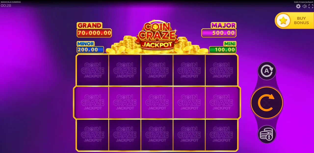 Coin Craze Jackpot - شاشة اللعب