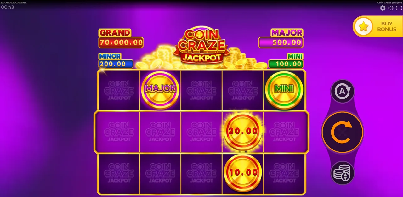 Coin Craze Jackpot - الشبكة أثناء اللعب