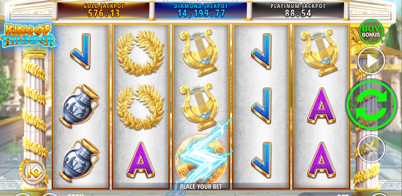 King Of Thunder - reels after a spin