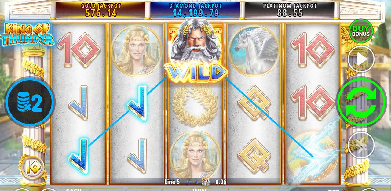 King Of Thunder - grid during play