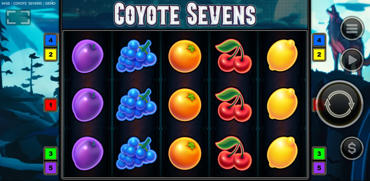 Coyote Sevens - game screen