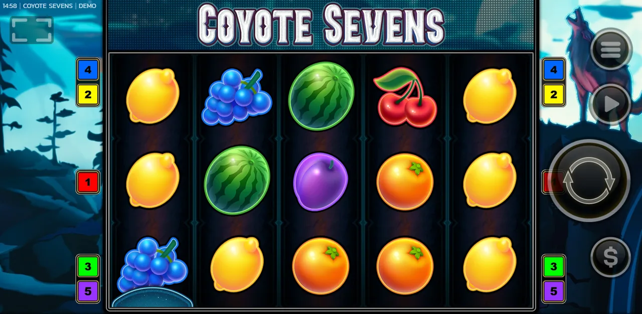 Coyote Sevens - grid during play