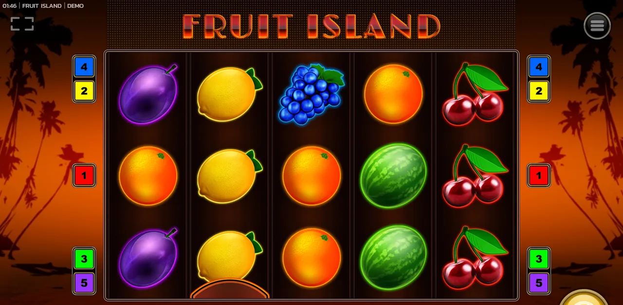 Fruit Island - grille en cours de partie