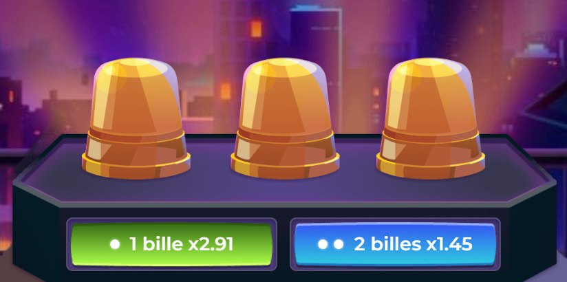 Thimbles: three thimbles with the one-ball mode selected