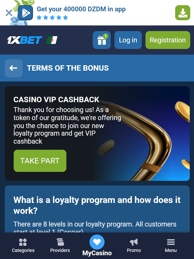 Casino VIP Cashback: eight loyalty levels