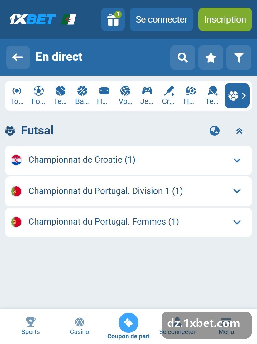 Futsal 2026 - live futsal games from Croatia and Portugal