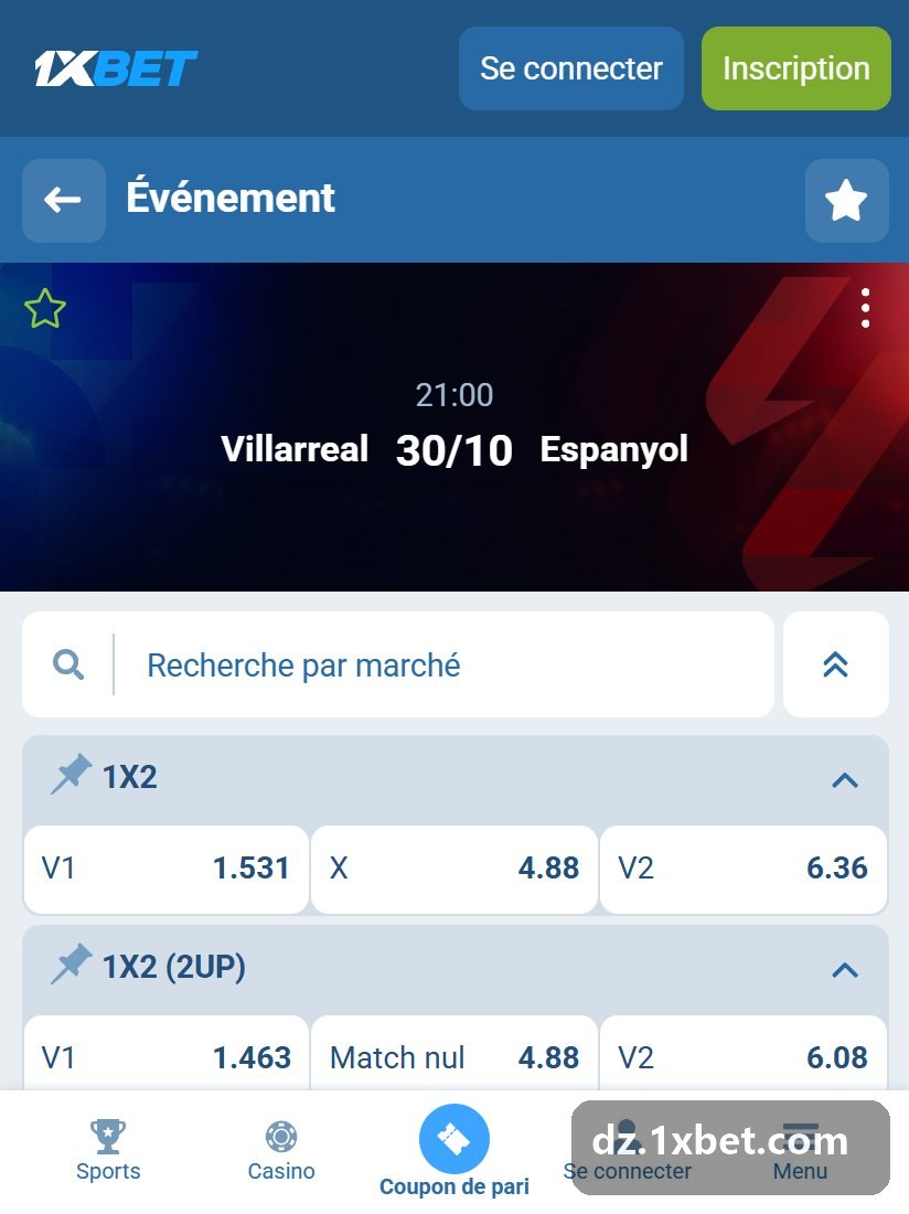 Spain. La Liga: main markets of a match