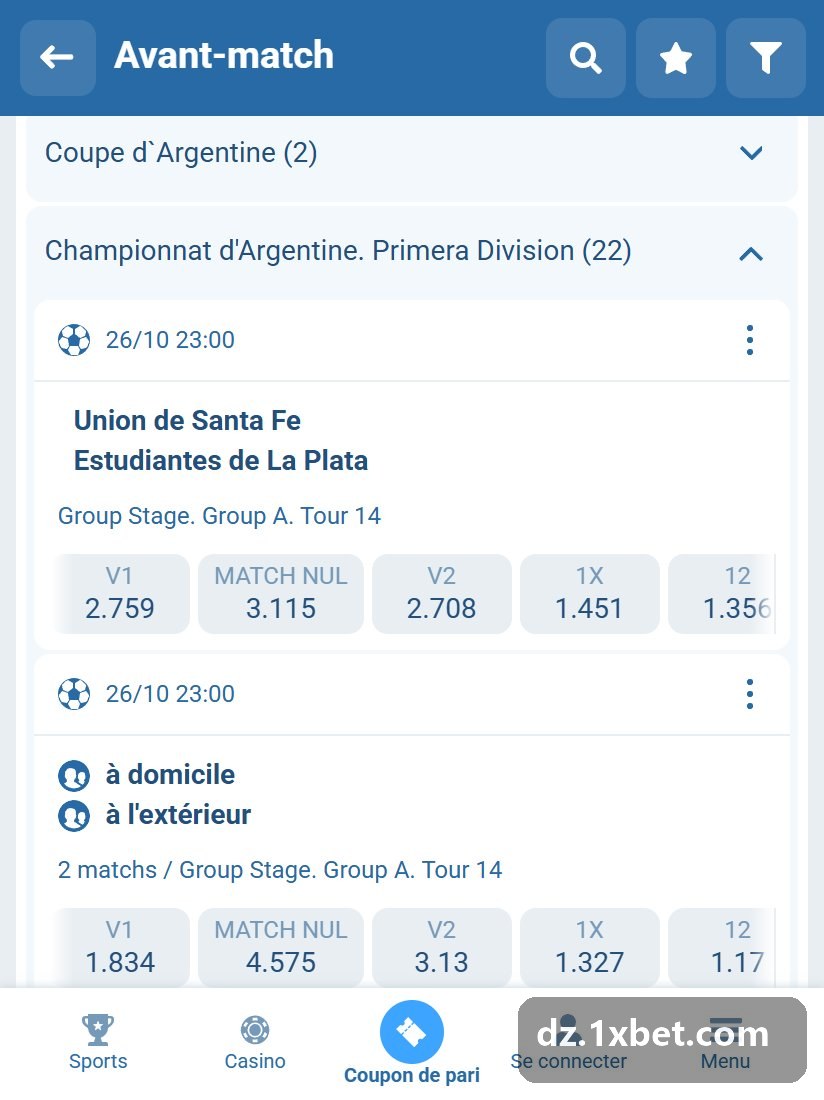 Championnat d'Argentine. Primera Division : matchs à venir dans l'avant-match